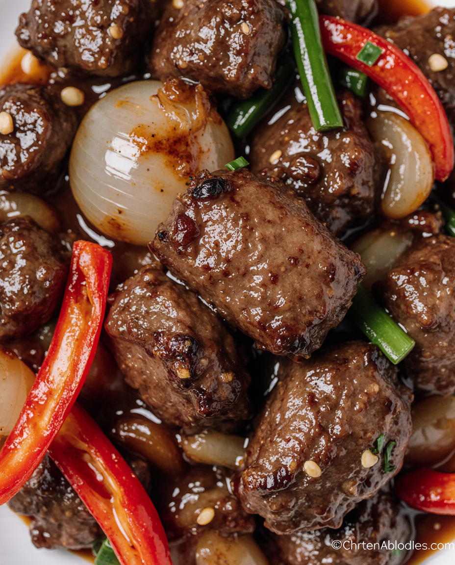 Pepper Steak with Bell Peppers and Onion