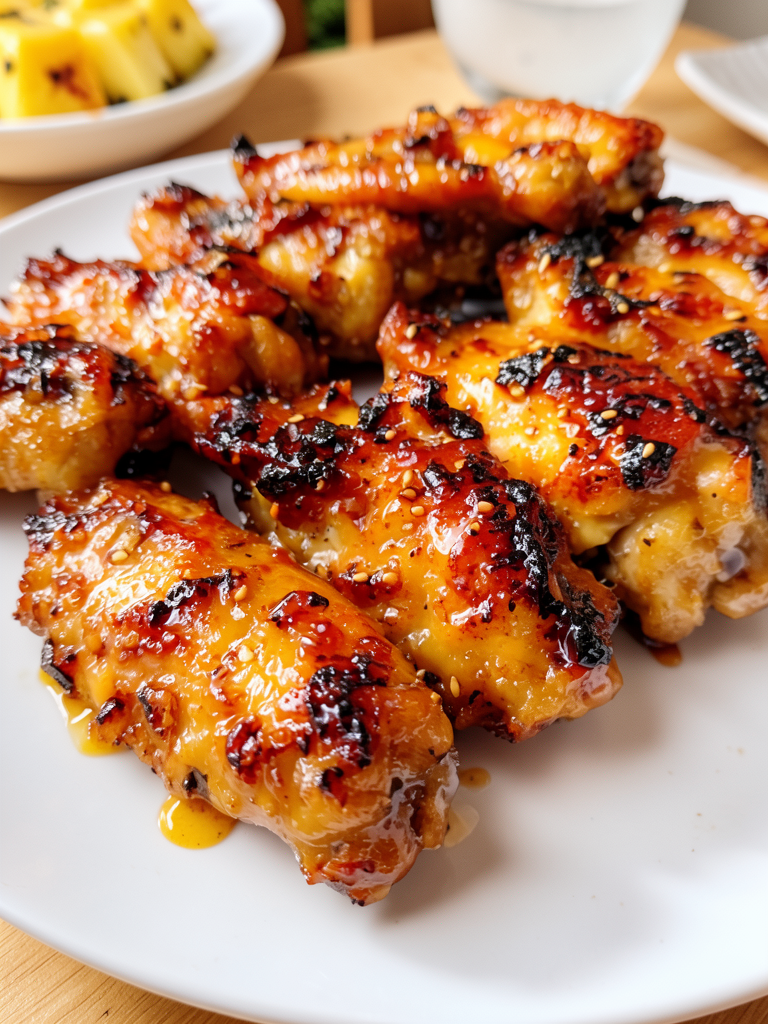 Sticky Pineapple-Teriyaki Chicken Wings