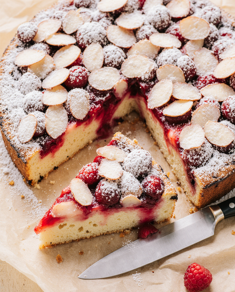 Raspberry Almond Cake