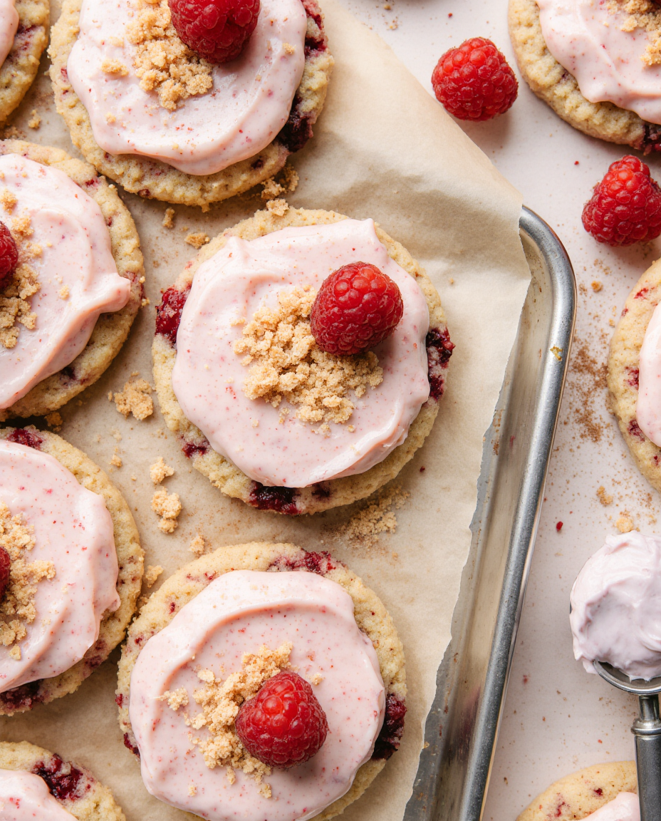 Raspberry Cheesecake Cookies