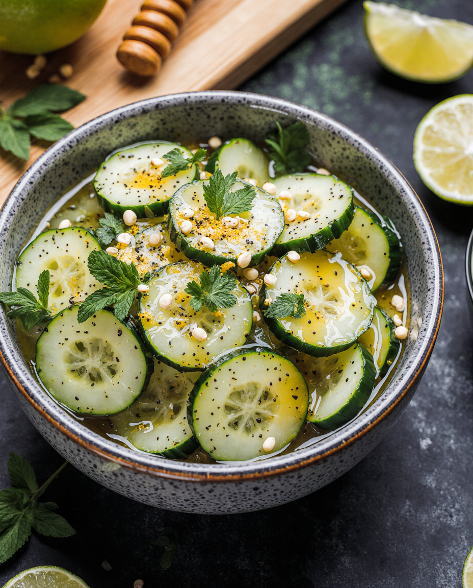 Honey Lime Cucumber Salad